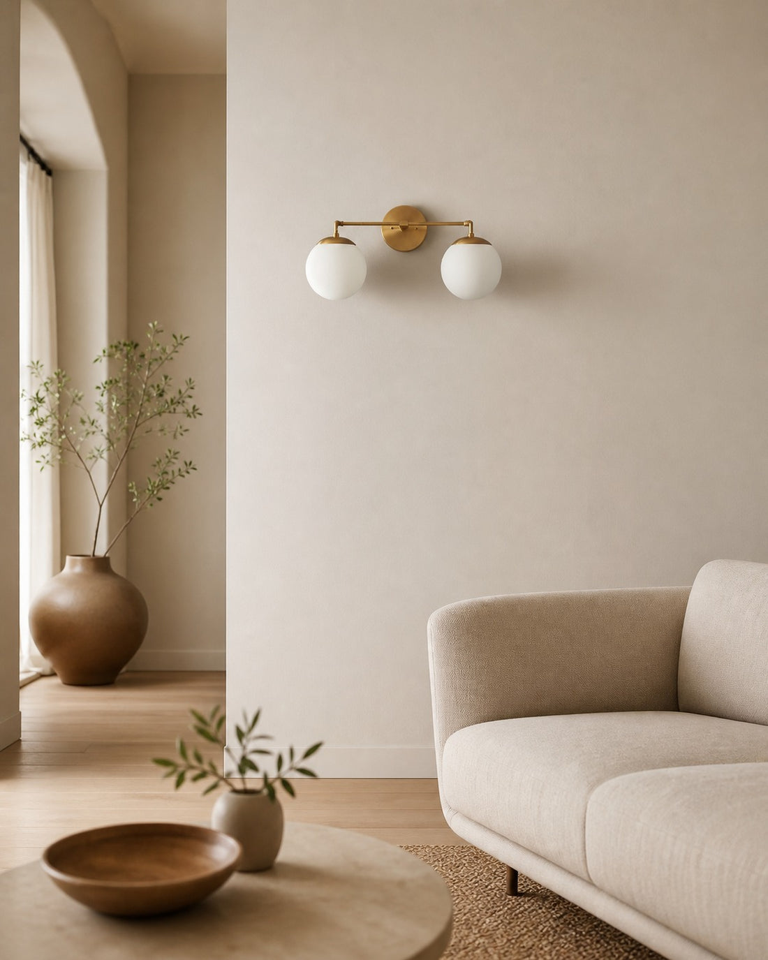 Glorica Glass Wall Sconce - Modern Vintage Vanity Light Fixture