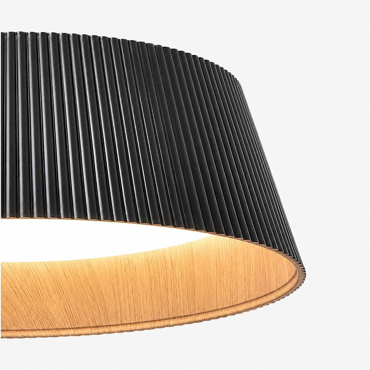 Ribravo Modern Ribbed Textured Shade Ceiling Lamp - Modern Minimalist Lamp for Living Room
