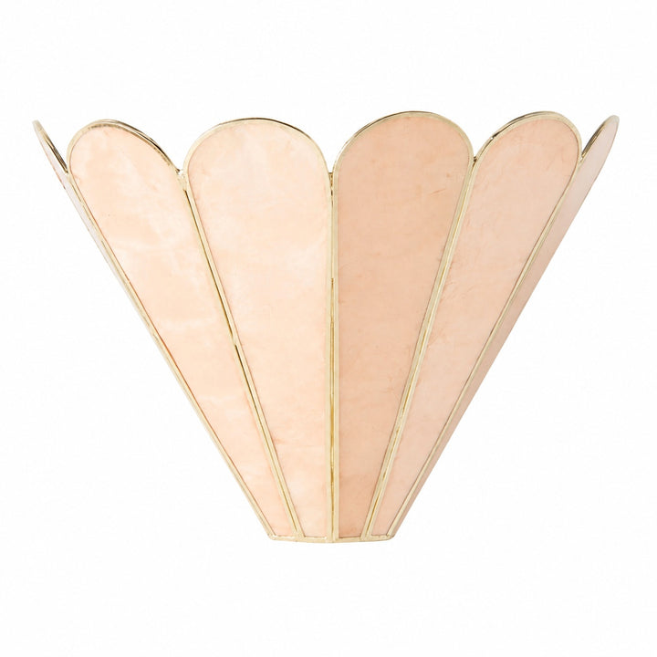 Lumica Capiz Faceted Wall Light - Brass & Iron Sconce in Gold Finish