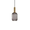 Ribbed Stained Glass Pendant Lamp – Retro Lantern Shape Hanging Light