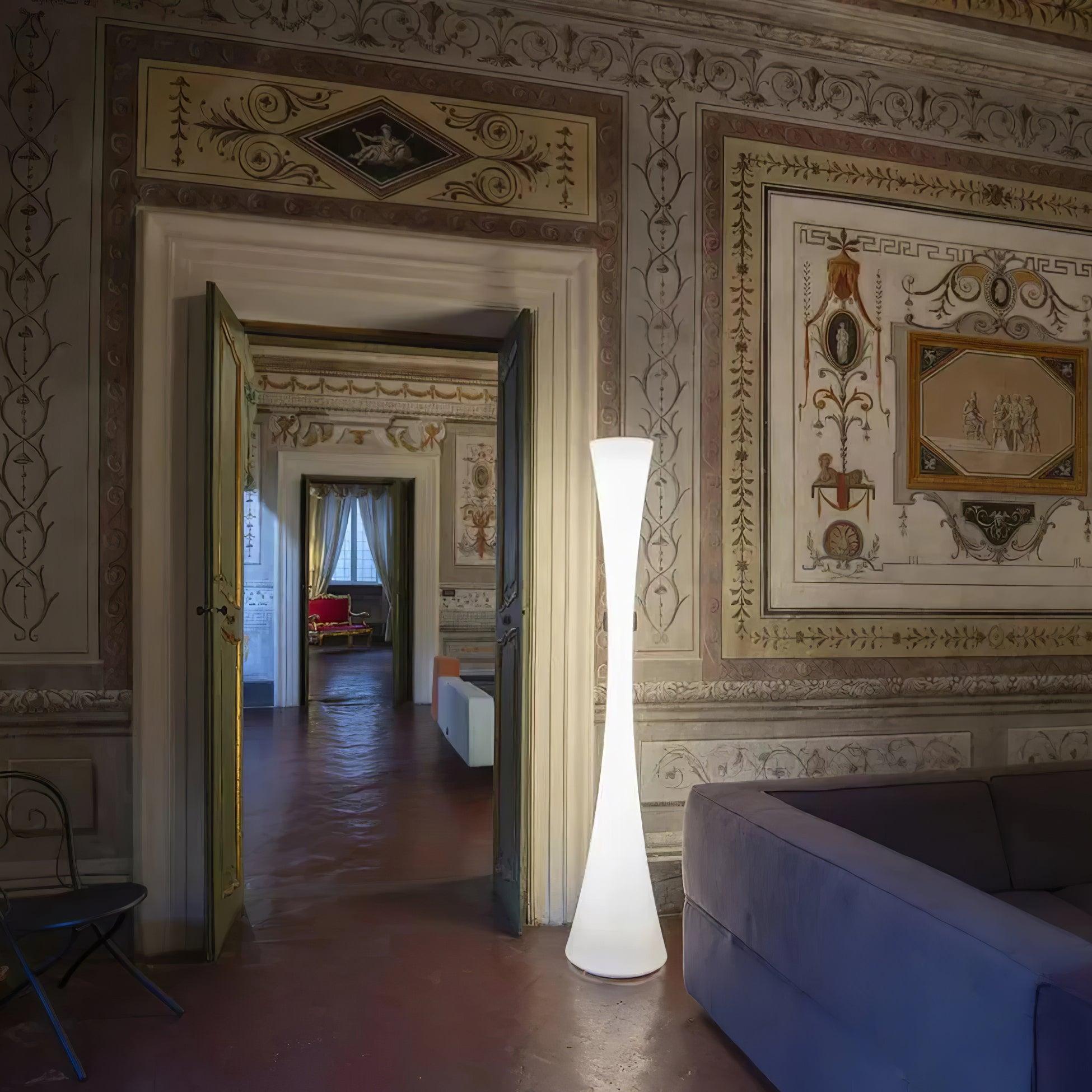 Romantic Simple White Column Floor Lamp