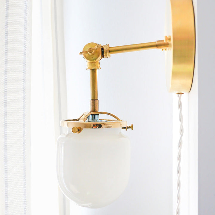 Nautical Metal & Glass Versatile Articulating Wall Lamp