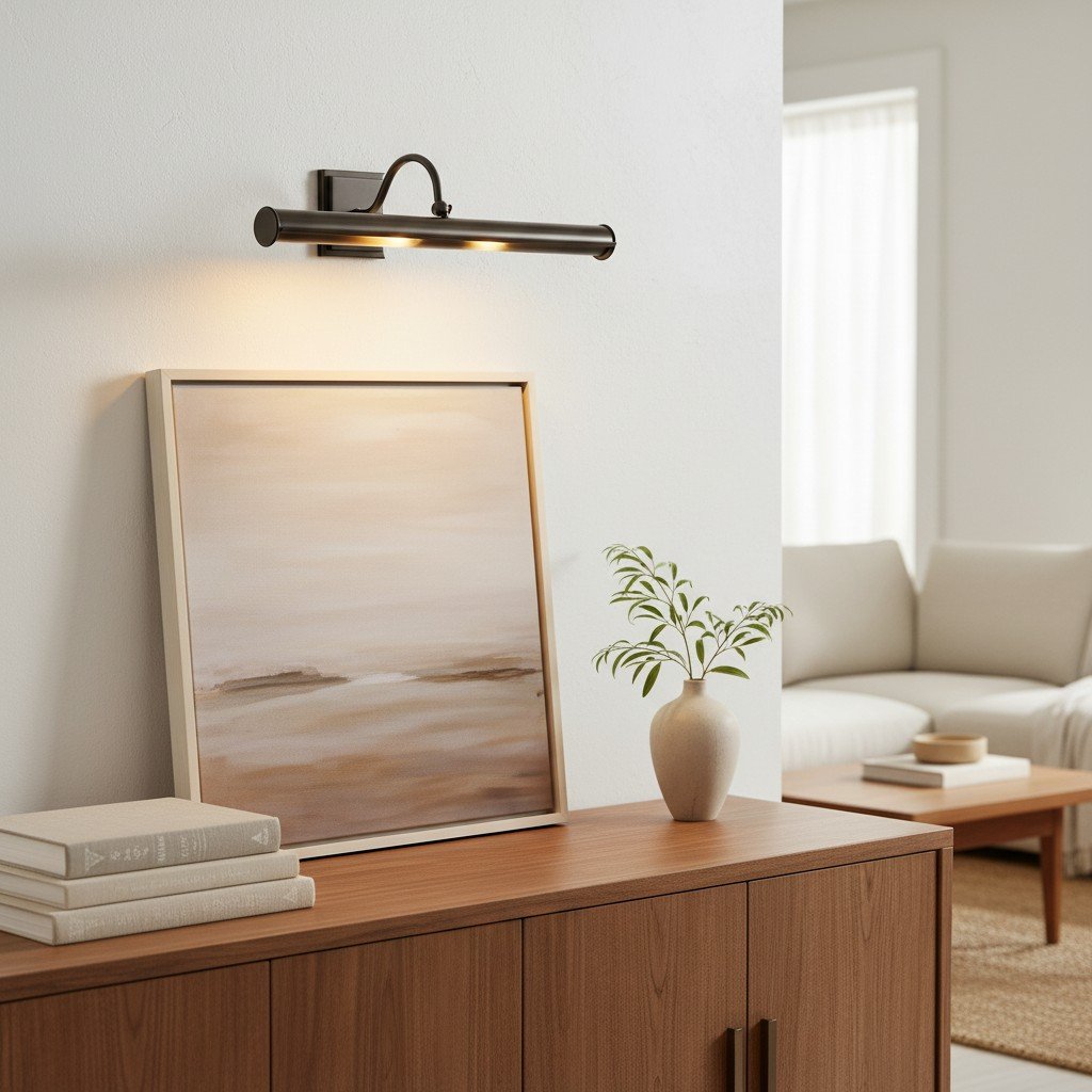 Serena Slim Hood Sconce - Transitional Style Art Lighting For Living Room