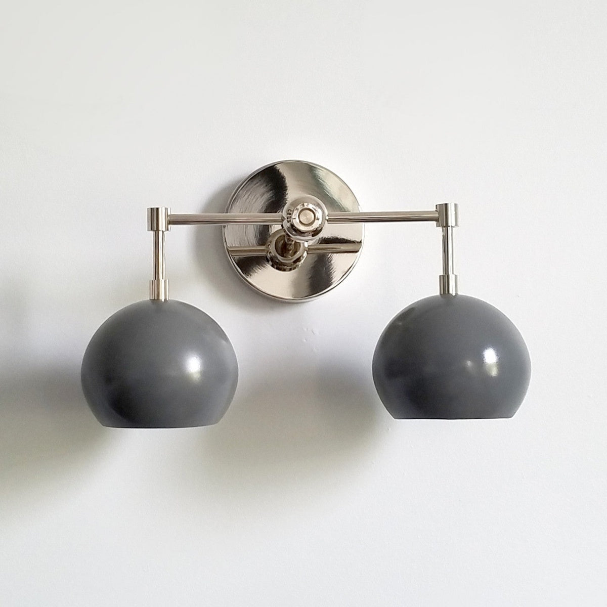 Grey Shades Sconce - Double Head Vanity Bathroom Wall Light