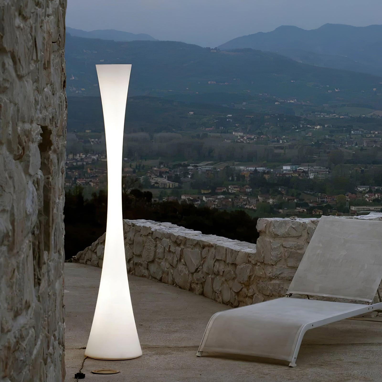 Romantic Simple White Column Floor Lamp
