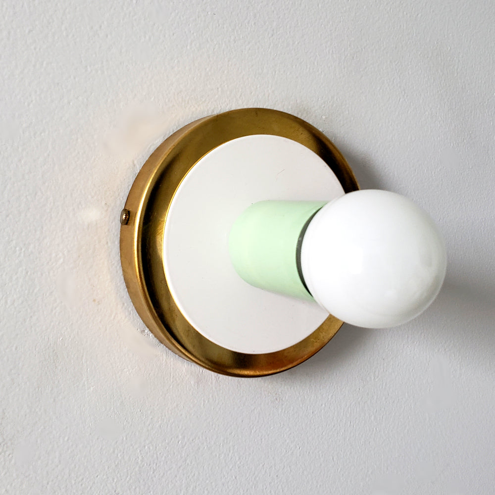 Colorful Wall Sconce - Modern Brass & Chrome Accent Lighting Fixture