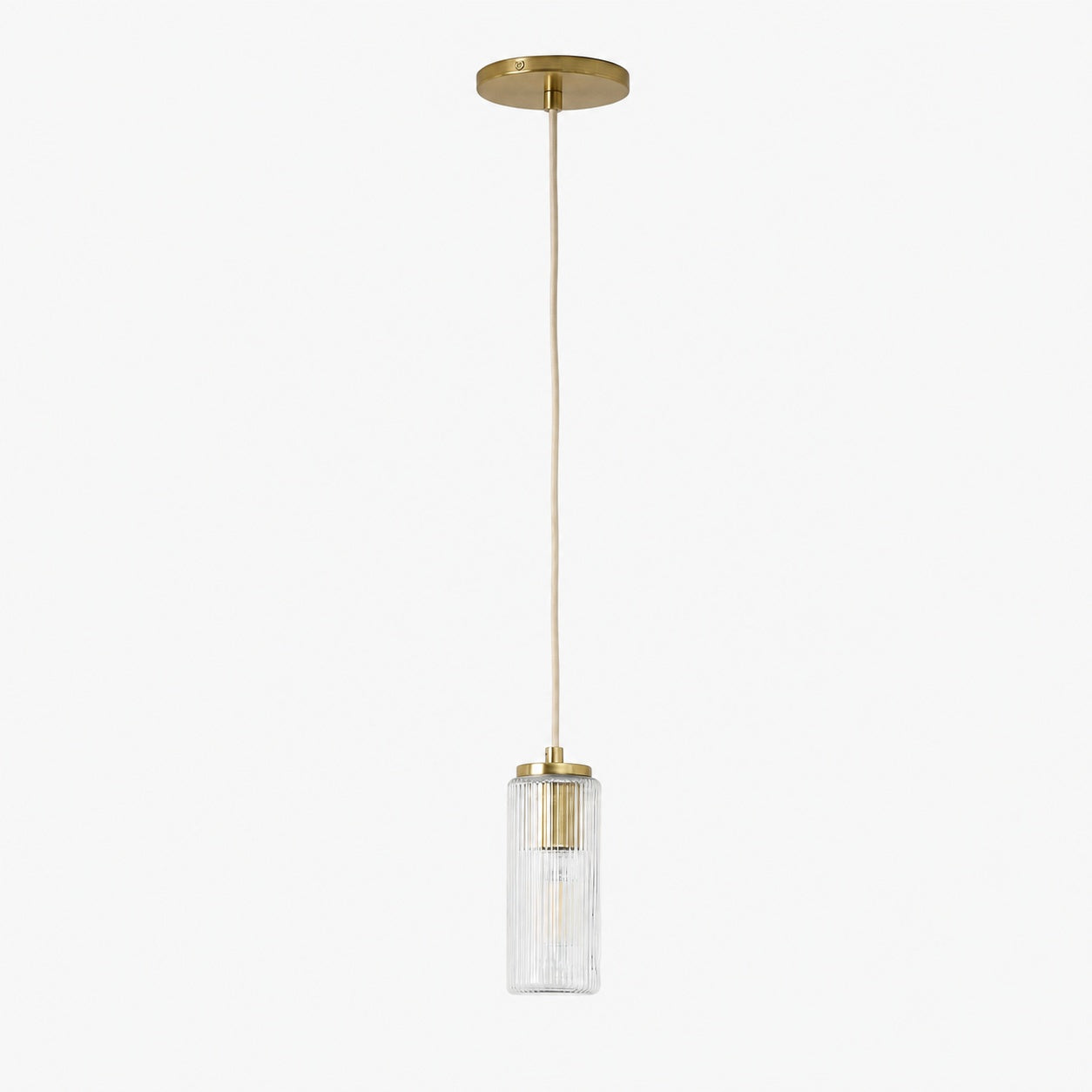 Rivora Fluted Glass Pendant Light – Modern Ribbed Shade