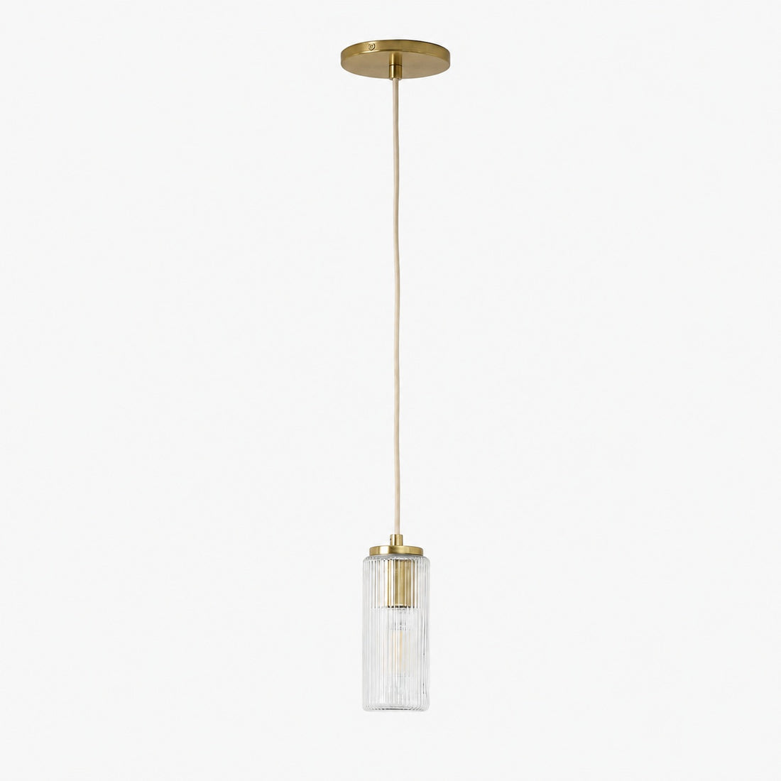 Rivora Fluted Glass Pendant Light – Modern Ribbed Shade
