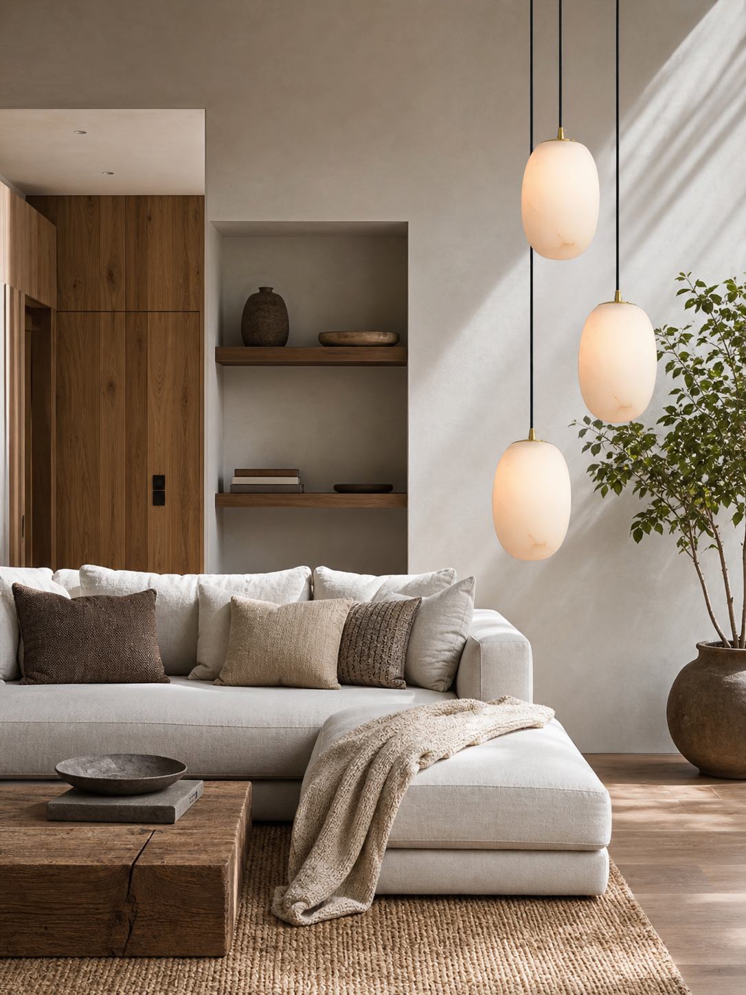 Alabaster Bedside Pendant Light