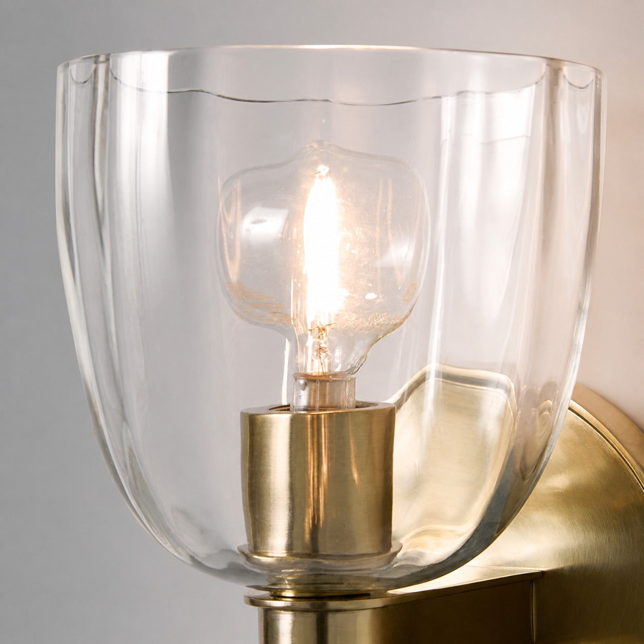 Vega Glass Minimalist Globe Wall Sconce Soft Diffused Glow Available in One or Two Lights