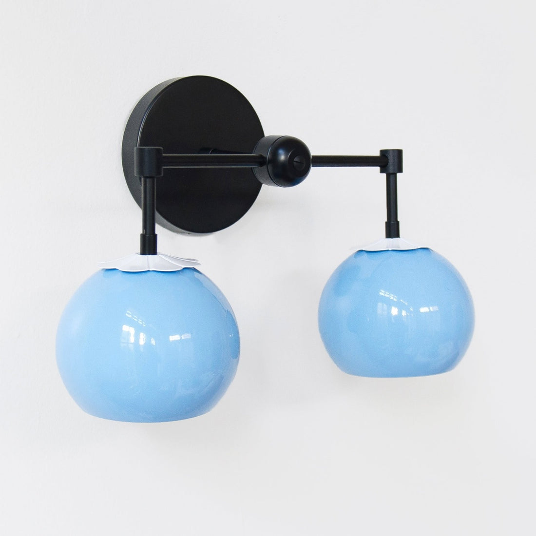 Daisy Loa Wall Sconce - Double Globe Bubble Metal Multicolor Bath Light