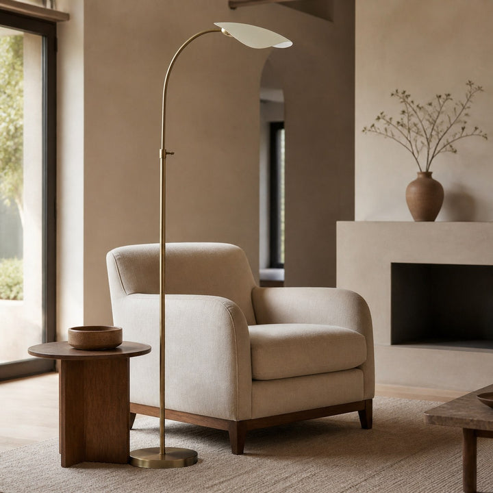 Shella Artistic Floor Light – Elegant Arched Design for Bedroom or Living Room