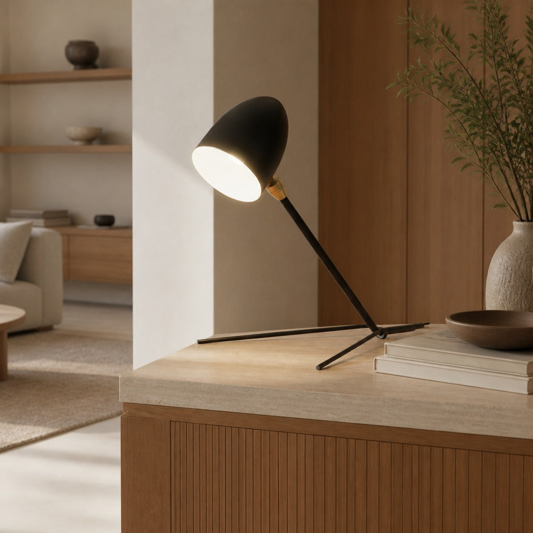 Solavo Modern Tripod Table Lamp with Metal Materials for Living Room