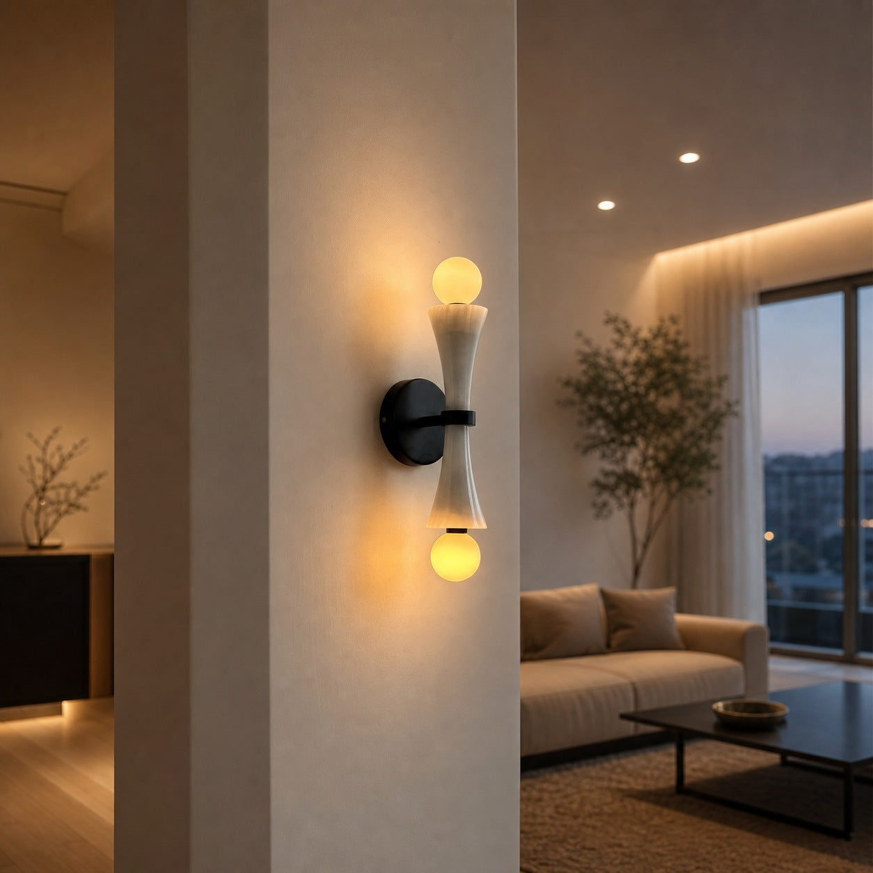 Modern Linear Wall Lamp – Minimalist LED Sconce for Bedroom Living Room Hallway