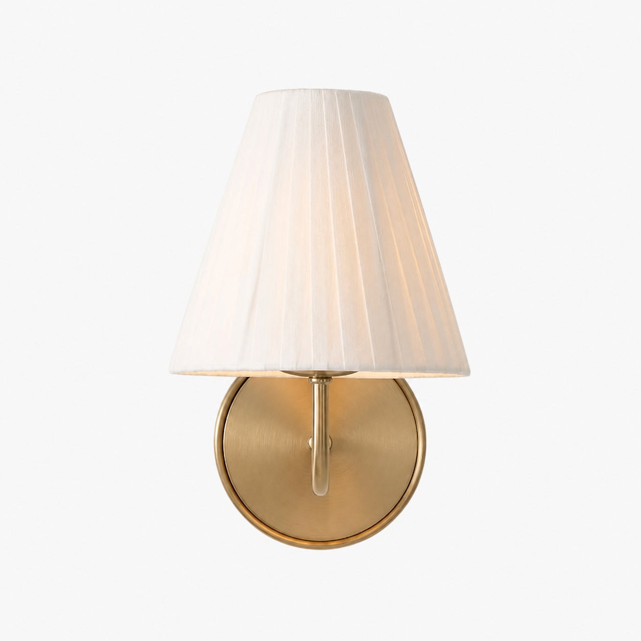 Fibura Sleek Metal Linen Shade Wall Light - Wall-Mounted Art