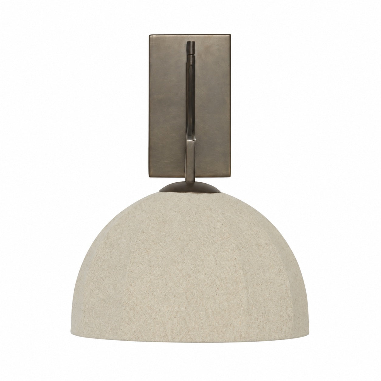 Lumarys Swing-Arm Sconce – Sculptural Linen Shade Wall Lamp in Organic Style for Living or Bedroom