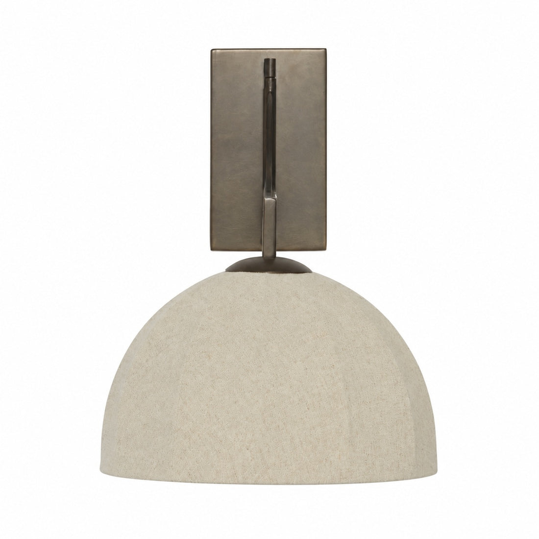 Lumarys Swing-Arm Sconce – Sculptural Linen Shade Wall Lamp in Organic Style for Living or Bedroom