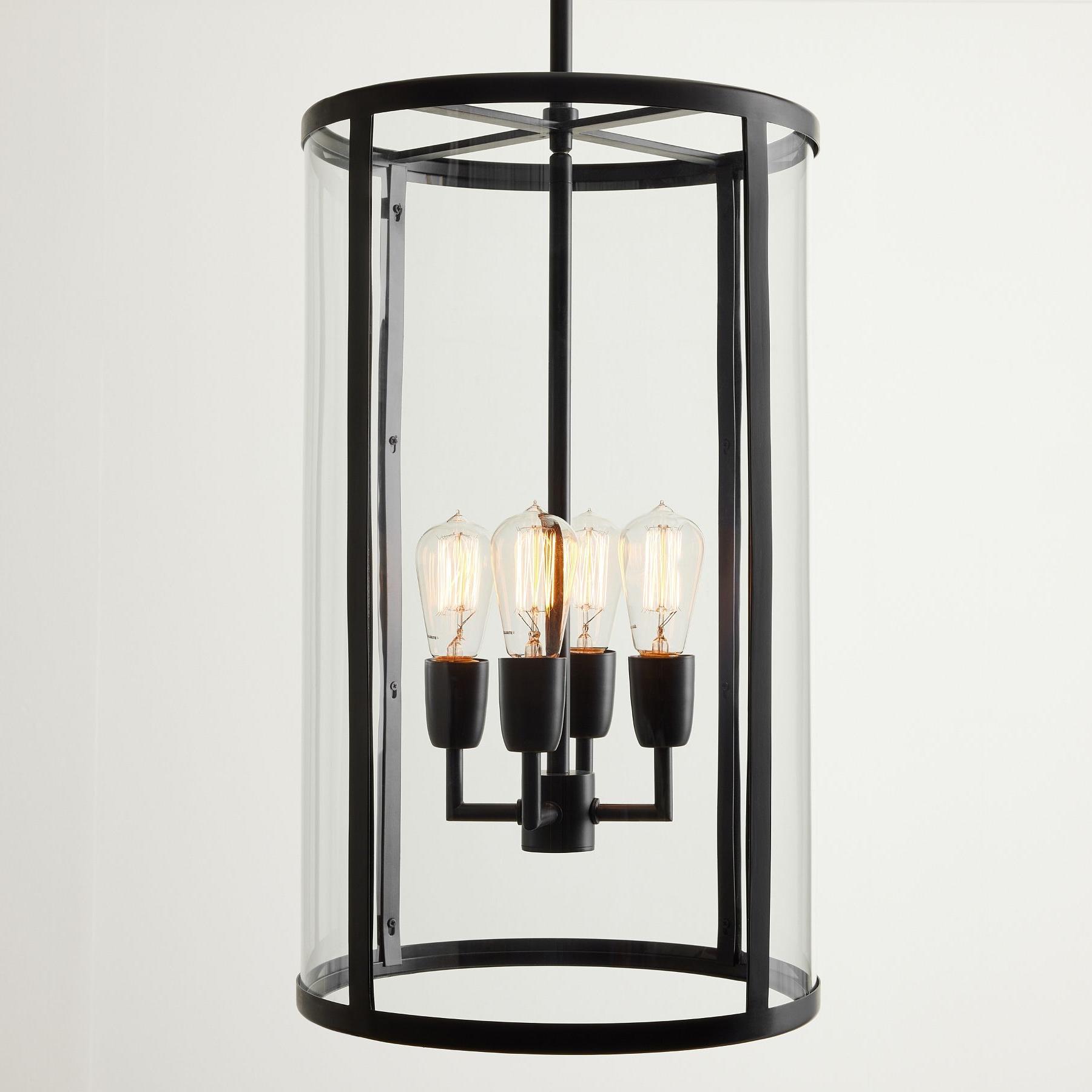 Ferrix Modern Outdoor Lantern Iron Pendant Lamp - Industial Glass Lighting Design
