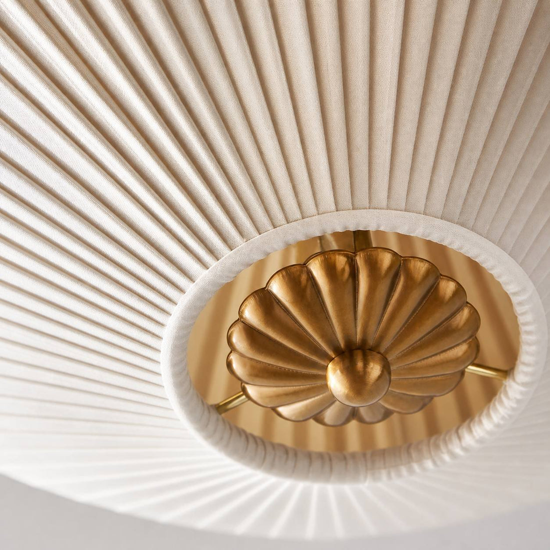 Elumina Silk Semi-Flush Mount - Modern Fabric Ceiling Light Fixture