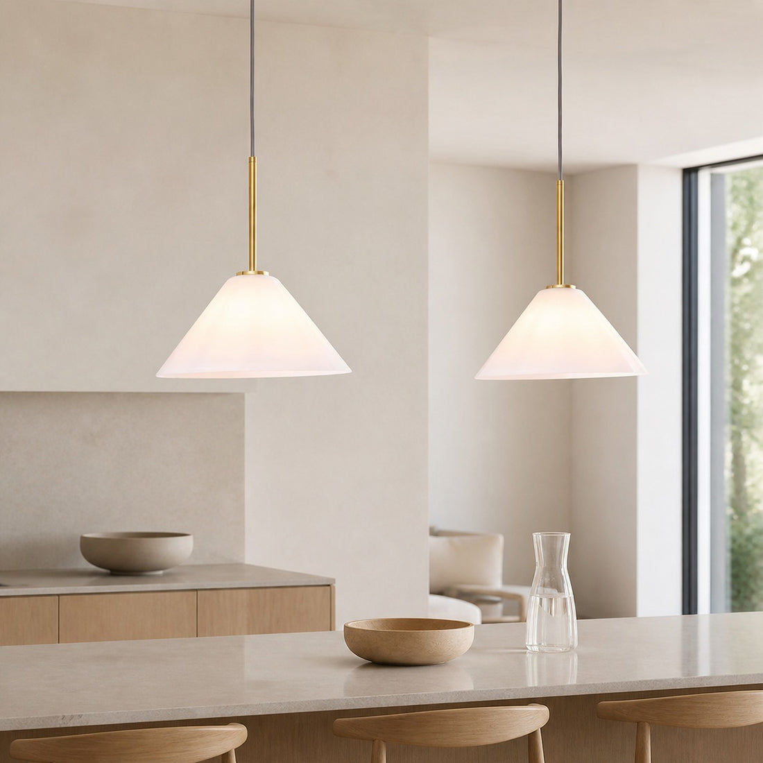 Conica Glass Cone Pendant Lamp – Modern Style Light for Any Room