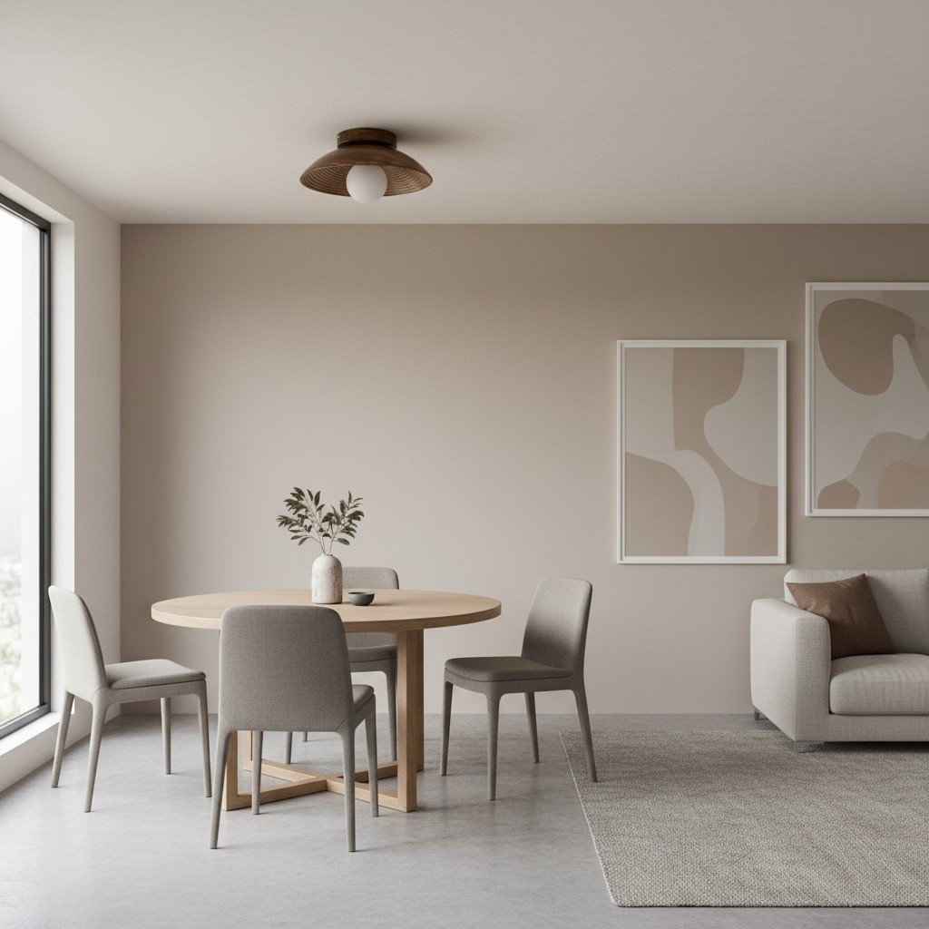 Ovalune Organic Textured Ceiling Light Sculptural Design Flush Mount - Modern Style for Living Room