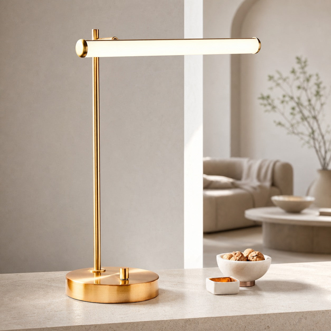Voro Modern LED USB Table Lamp - Sleek Metal Desk & Bedside Lighting