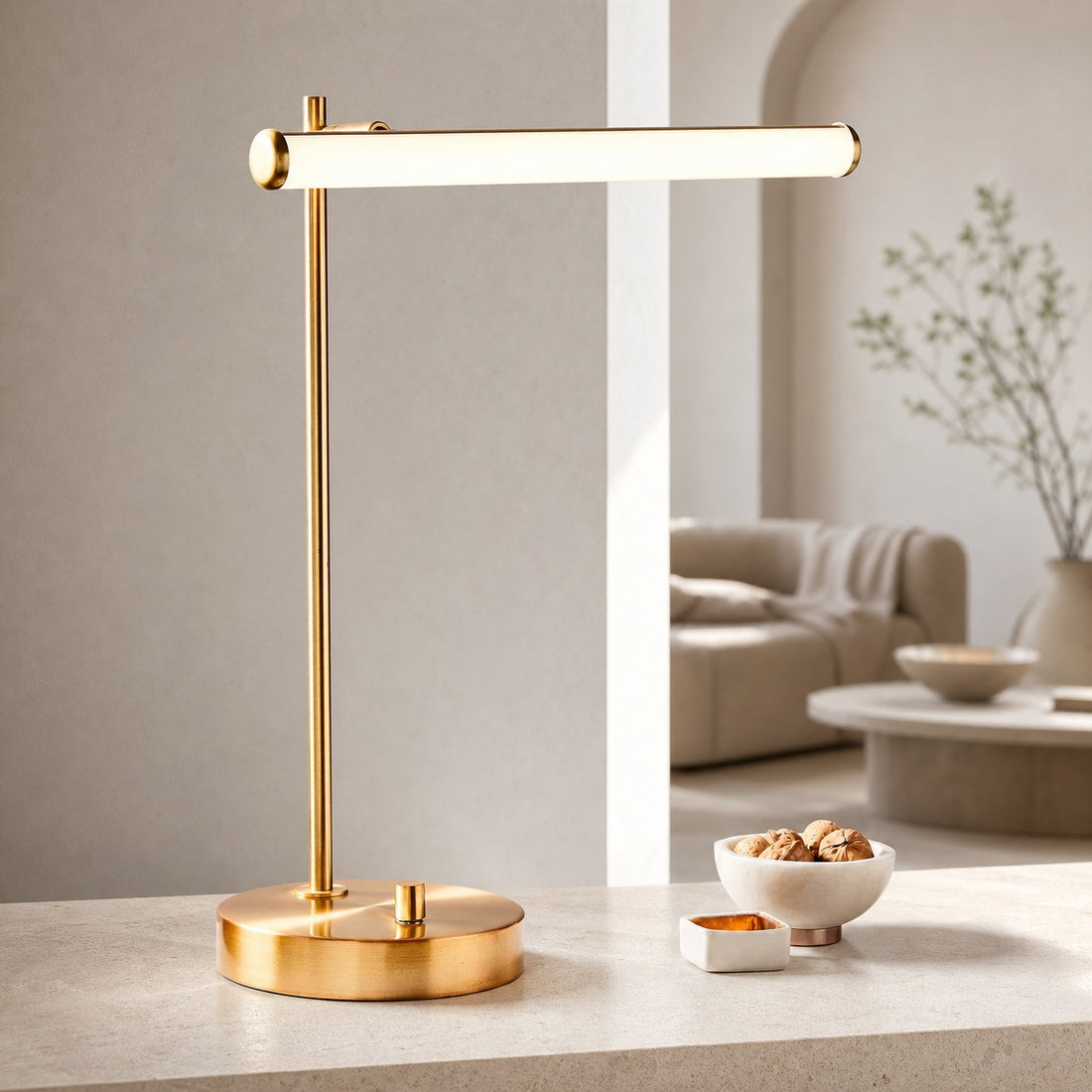 Voro Modern LED USB Table Lamp - Sleek Metal Desk & Bedside Lighting