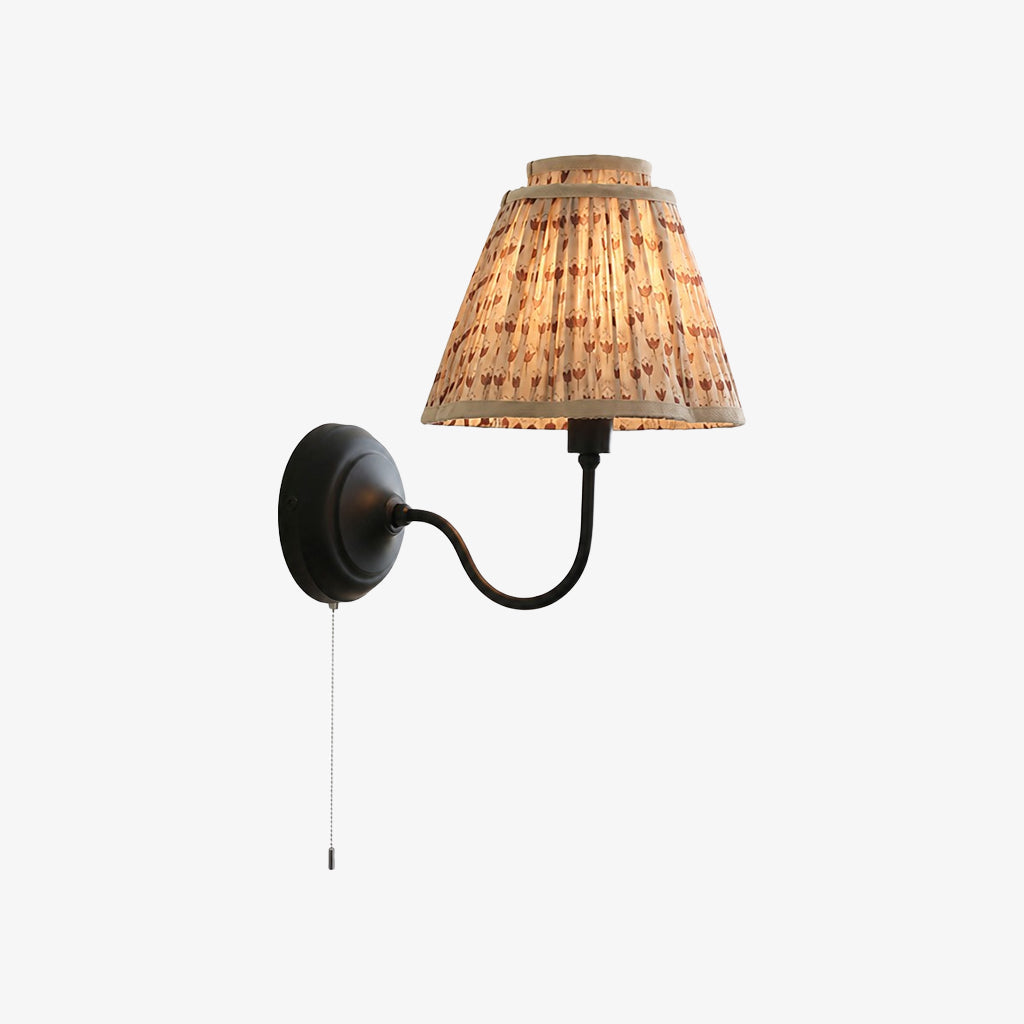 Solmire Contemporary Fabric Wall Sconce Fabric Metal Wall Light for Bedroom and Hallway Study Room