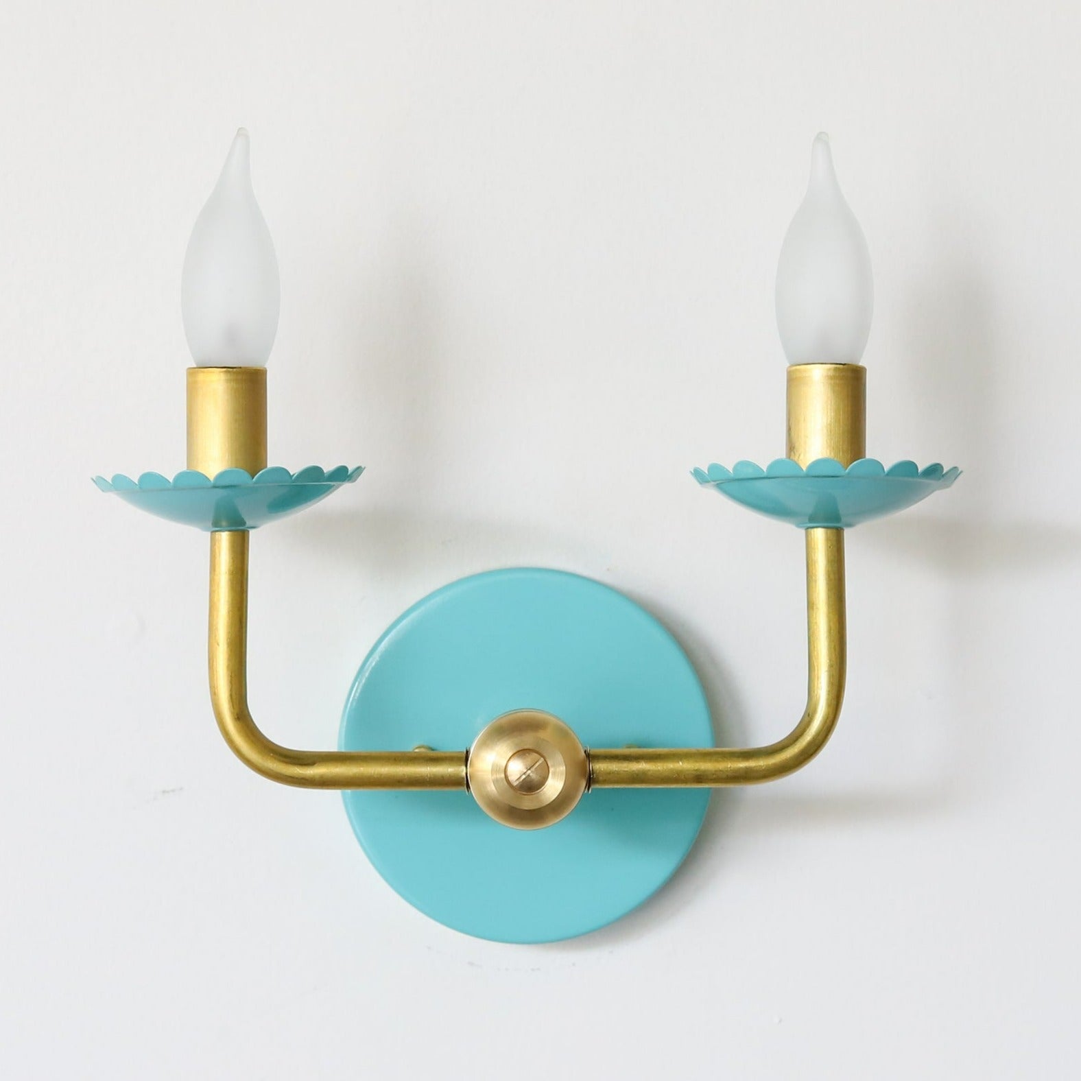 Retro Two Light Wall Sconce - Scalloped Design for Elegant Interiors