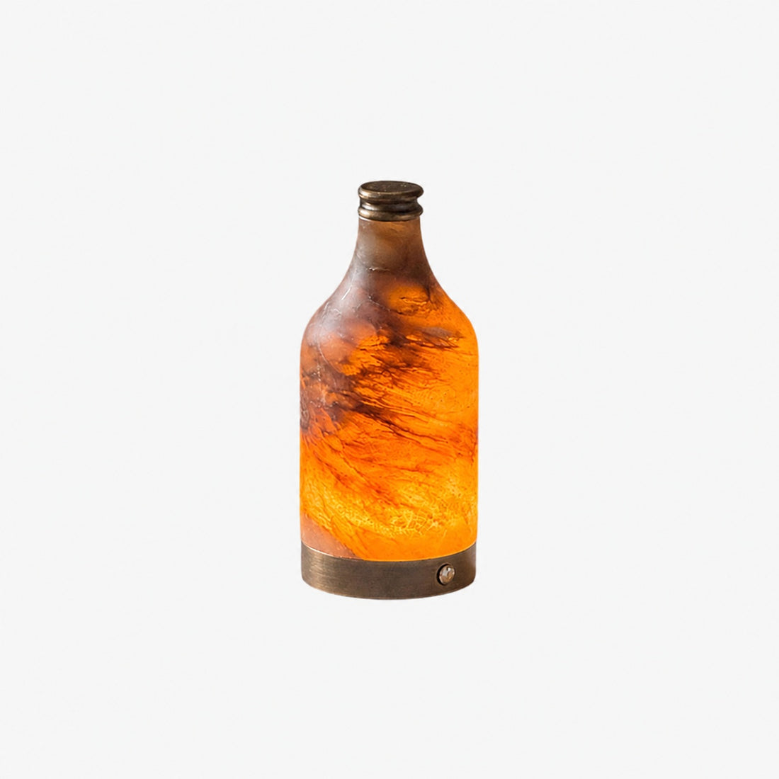 Wine Bottle Alabaster Table Lamp (Built-in Battery)