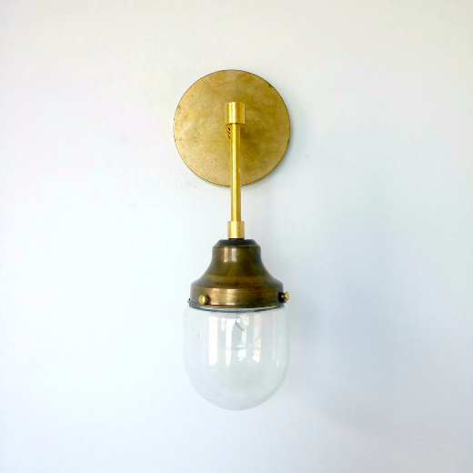 Acorn-Shaped Wall Light - Hand-Blown Glass Sconce