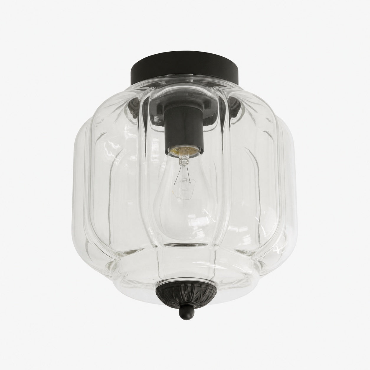 Vintage Eloise Milk Glass Flush Mount Ceiling Light - Vintage Charm Soft Glow