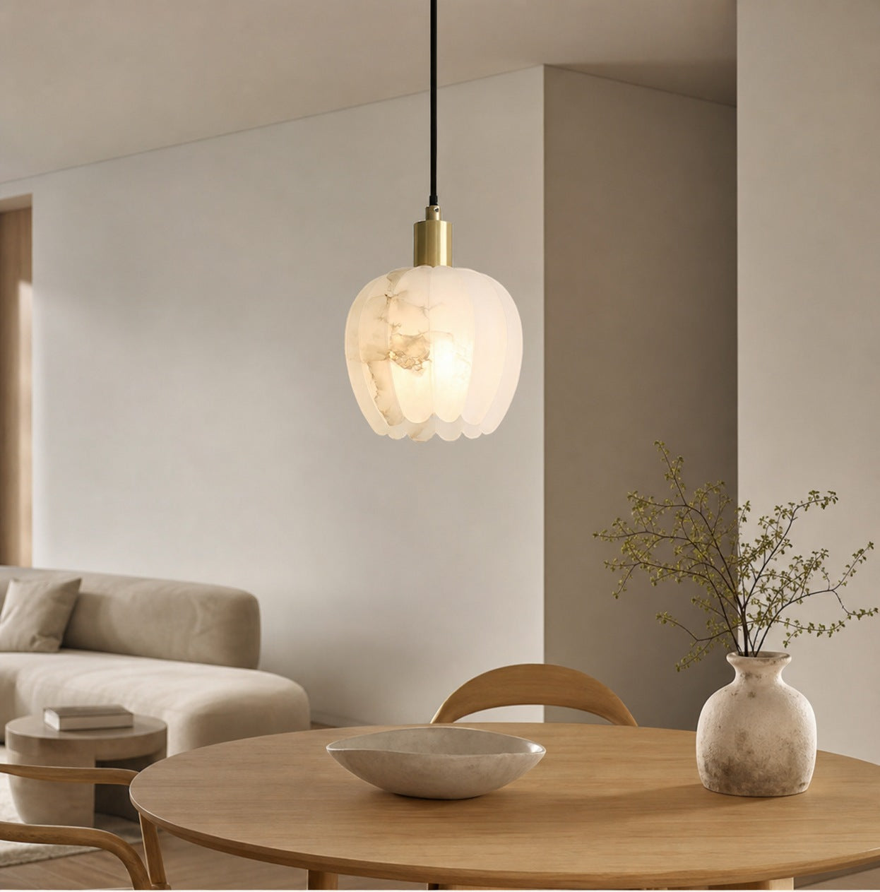 Lilin Alabaster Pendant Light