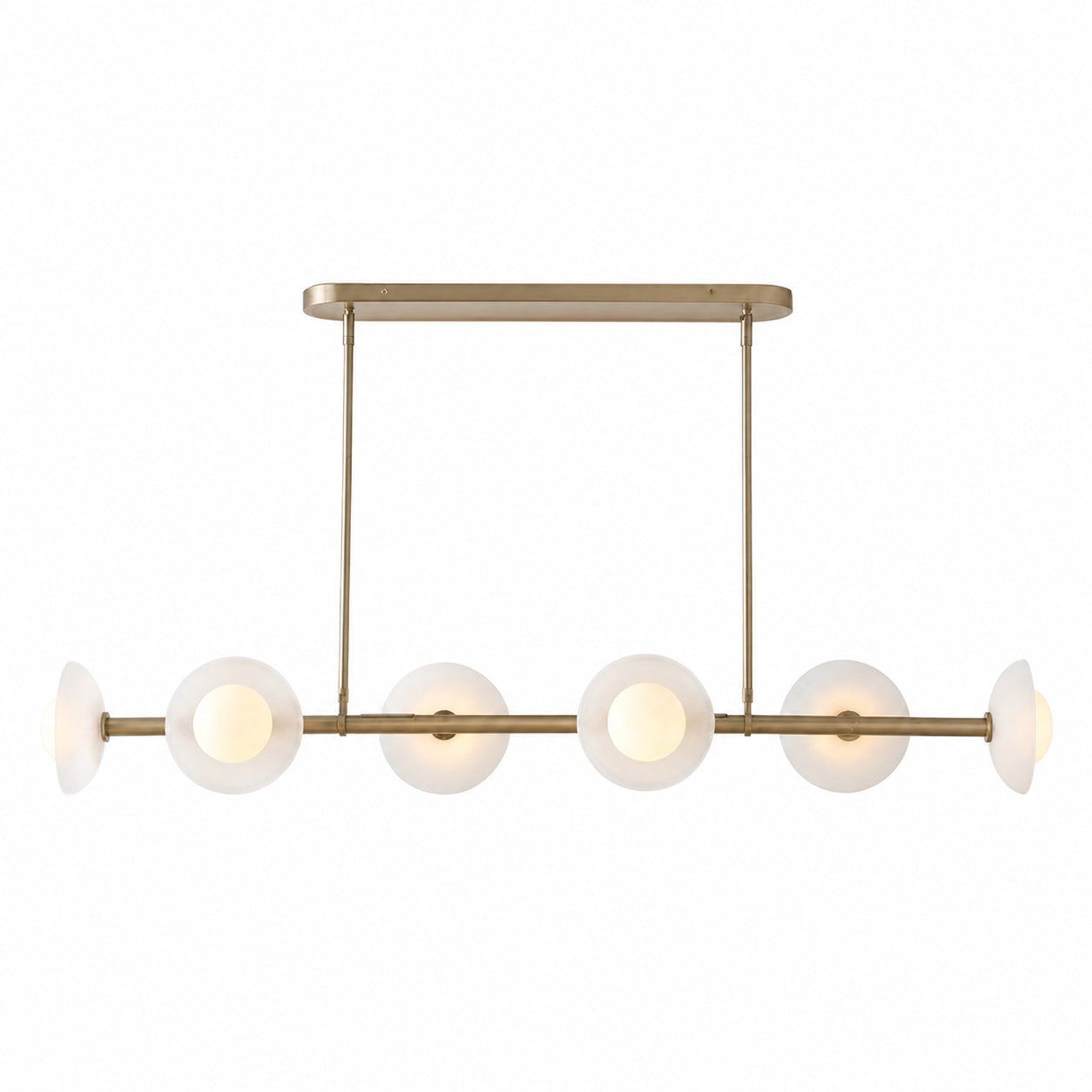 Elorina 6-Light Linear Chandelier - Modern Metal Light Fixture - Dining Room Lighting