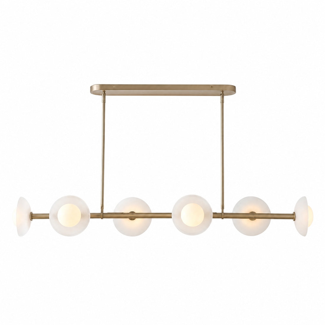 Elorina 6-Light Linear Chandelier - Modern Metal Light Fixture - Dining Room Lighting
