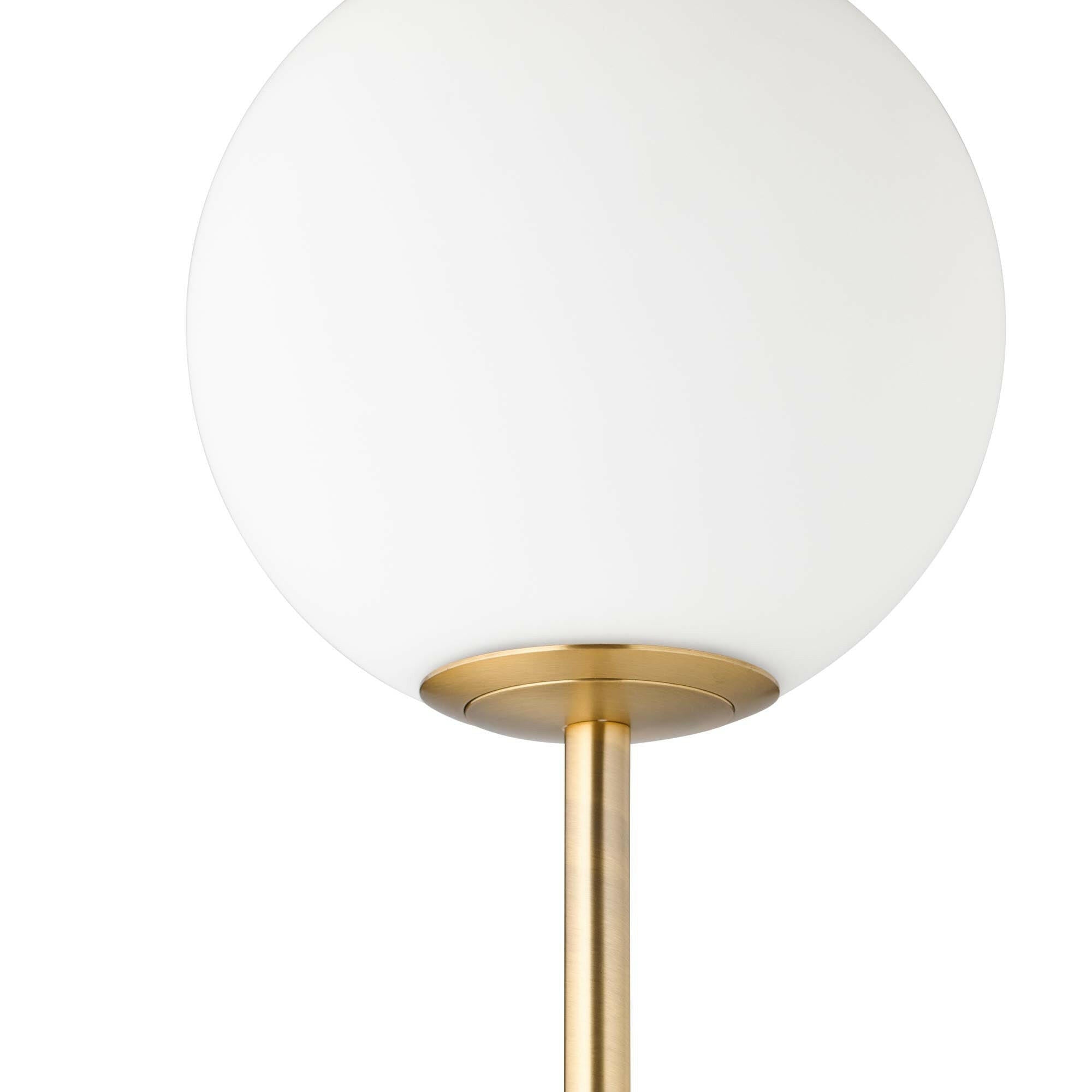 Modern Minimalist Travertine Base Glass Orb Floor Lamp