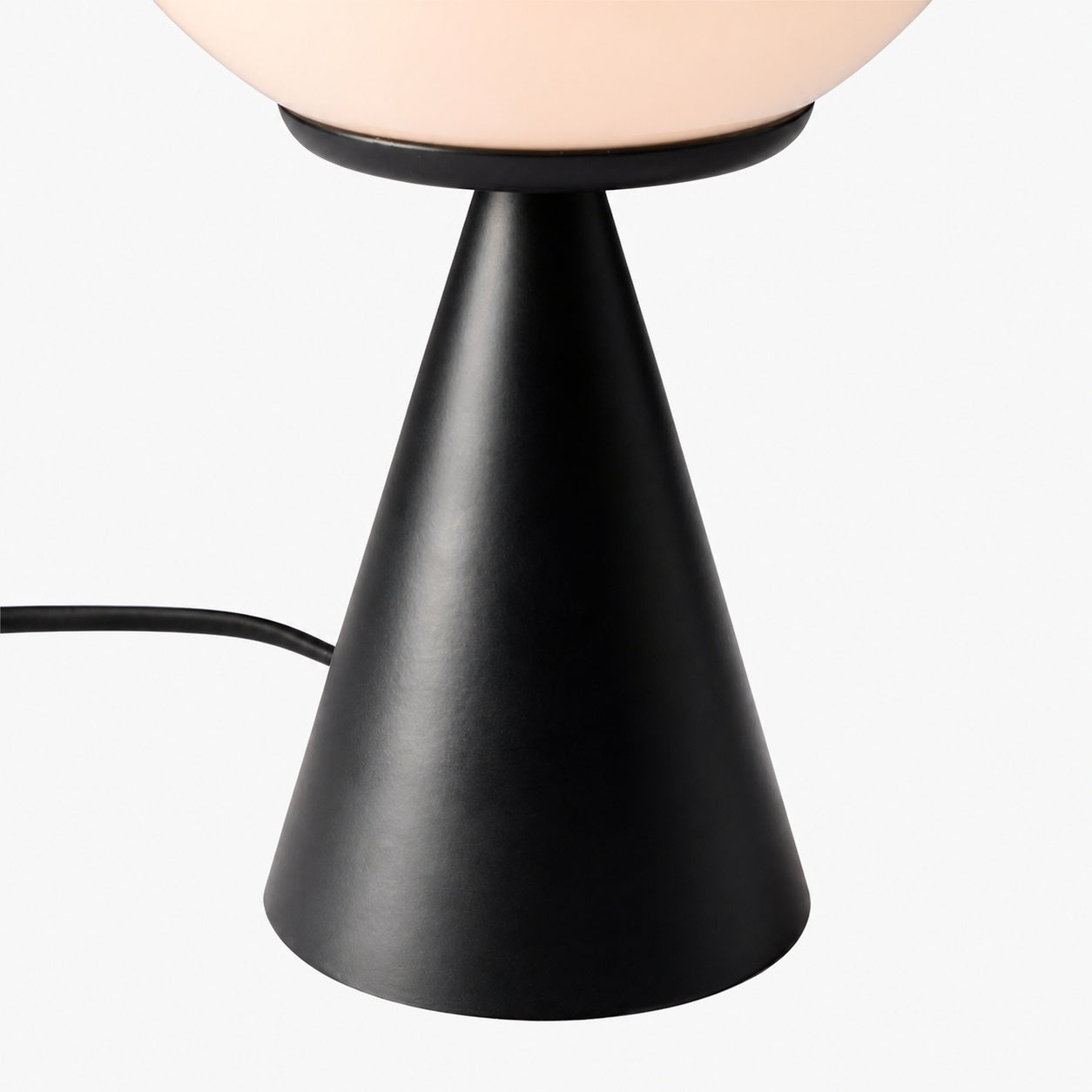 Ulvara Modern Table Lamp - Glass Globe and Tapered Base for Bedroom Glow