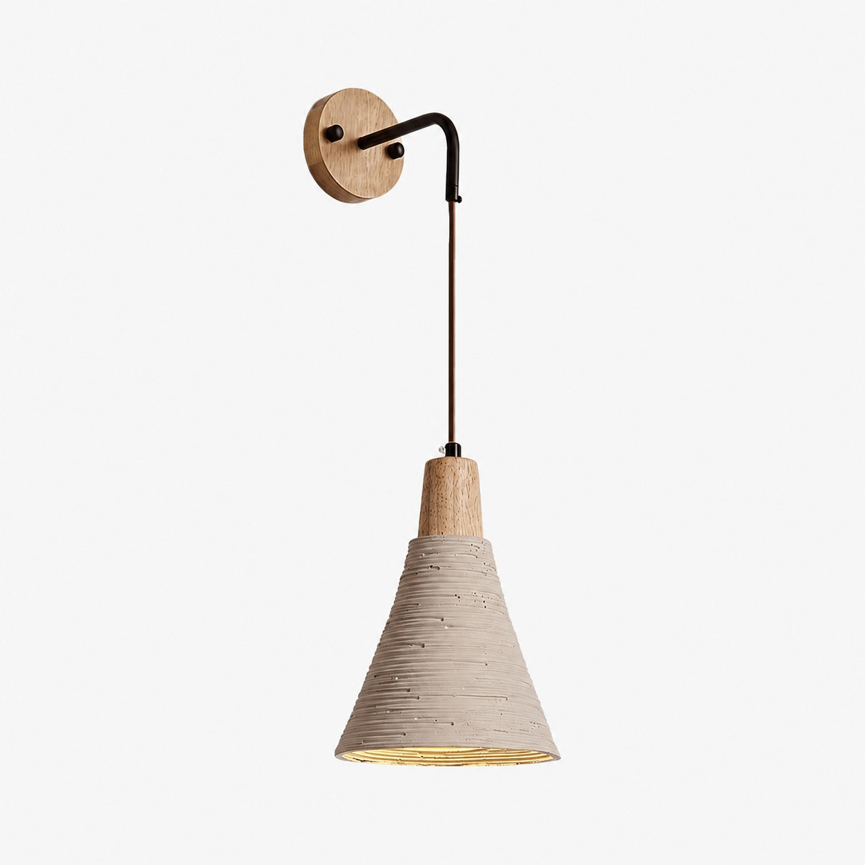 Solaraeon Microcement Minimalist Concrete Wall Sconce - Indoor Accent Lighting for Living Room