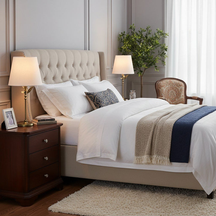 Roven Vintage Forged Iron Table Lamp - Botanical Pattern and Soft Linen Glow for Modern Interiors