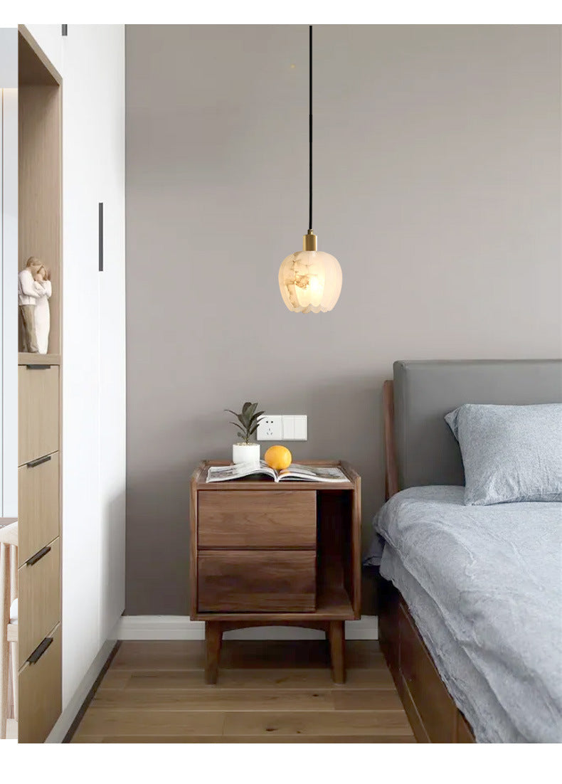 Modern Minimalist Alabaster Pendant Light