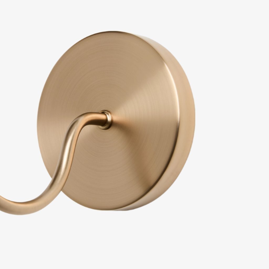 Kysara Brass Linen Wall Lamp - Sculptural Curves Design Suitable for Living Rooms