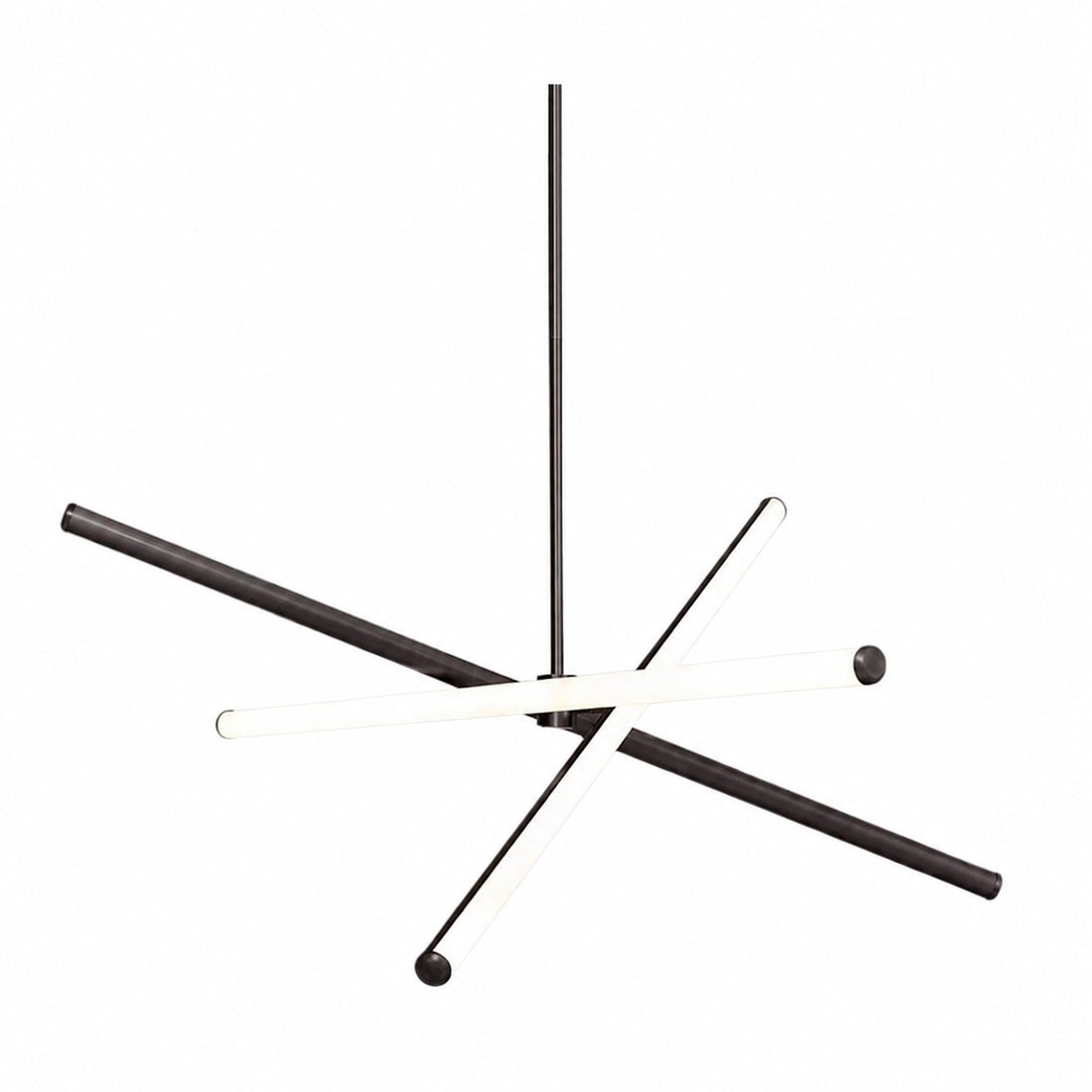 Voro Minimalist Chrome Light Rods - LED Semi-Flush Mount Ceiling Light
