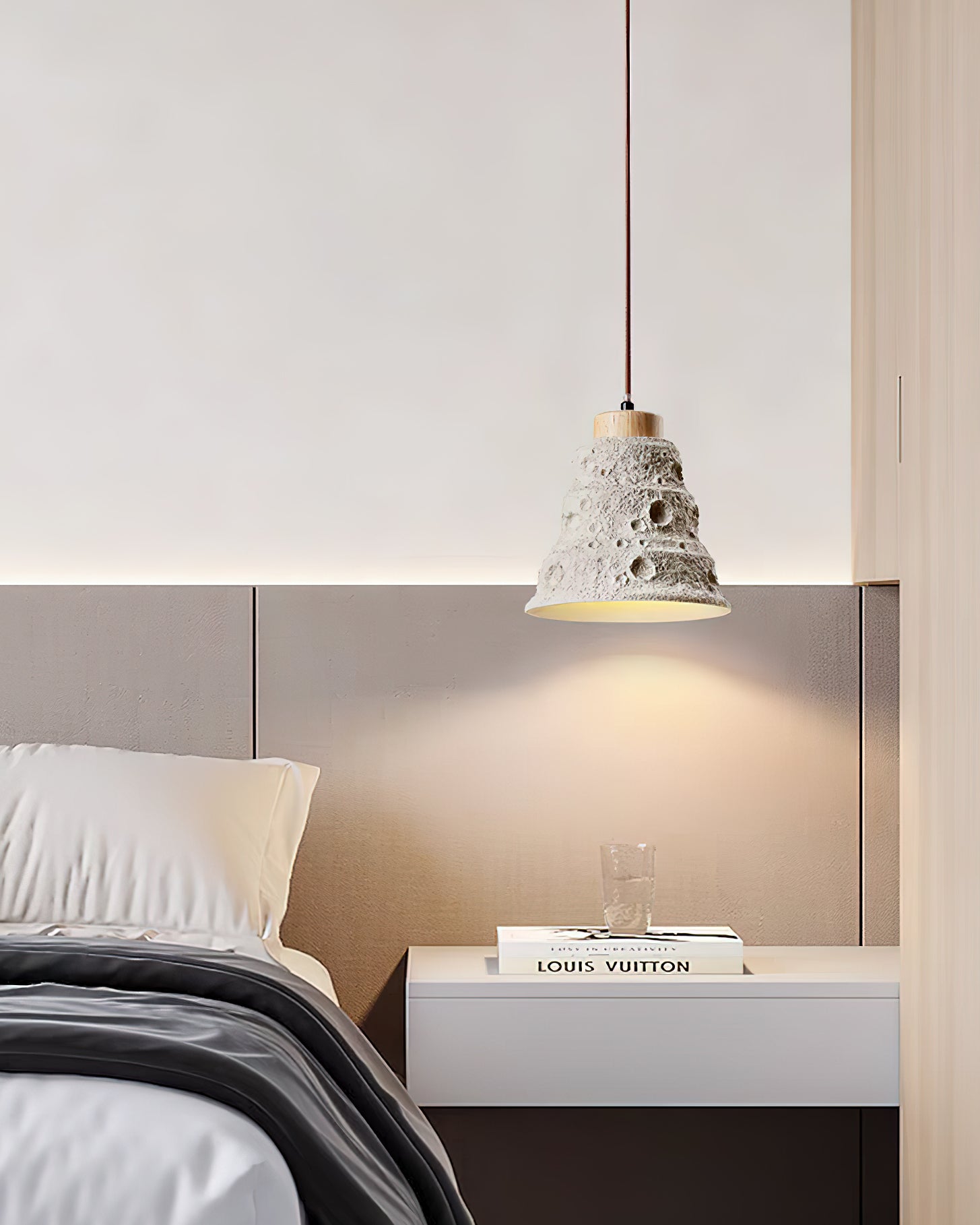 Japanese Wabi Sabi Cement Bell Shape Pendant Light