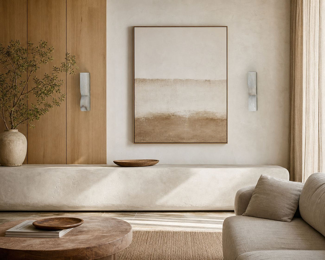 Modern Rectangular Alabaster Wall Lamp – Minimalist Sconce for Bedroom Hallway Living Room