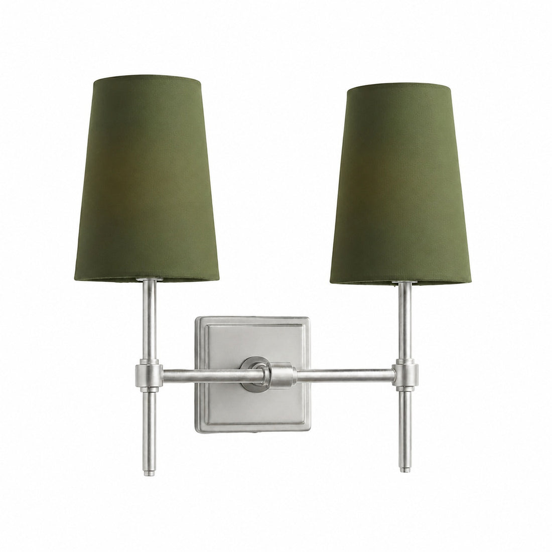 Derlina White Linen Shades Wall Lamp – Retro Metal Multi-Head Lighting Fixture