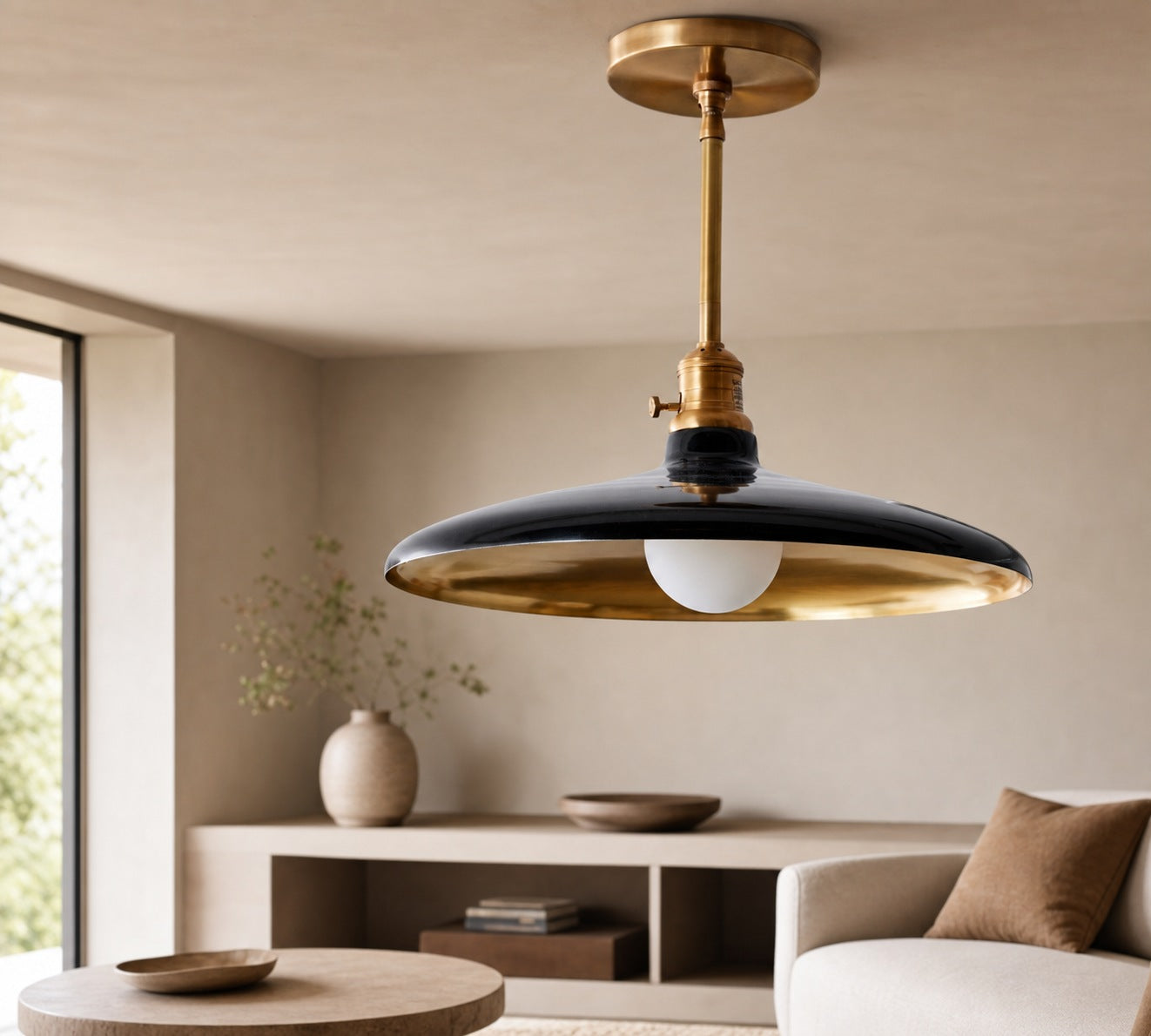 Forvara Metal Pole Pendant Light - Farmhouse Style Adjustable Island Lighting