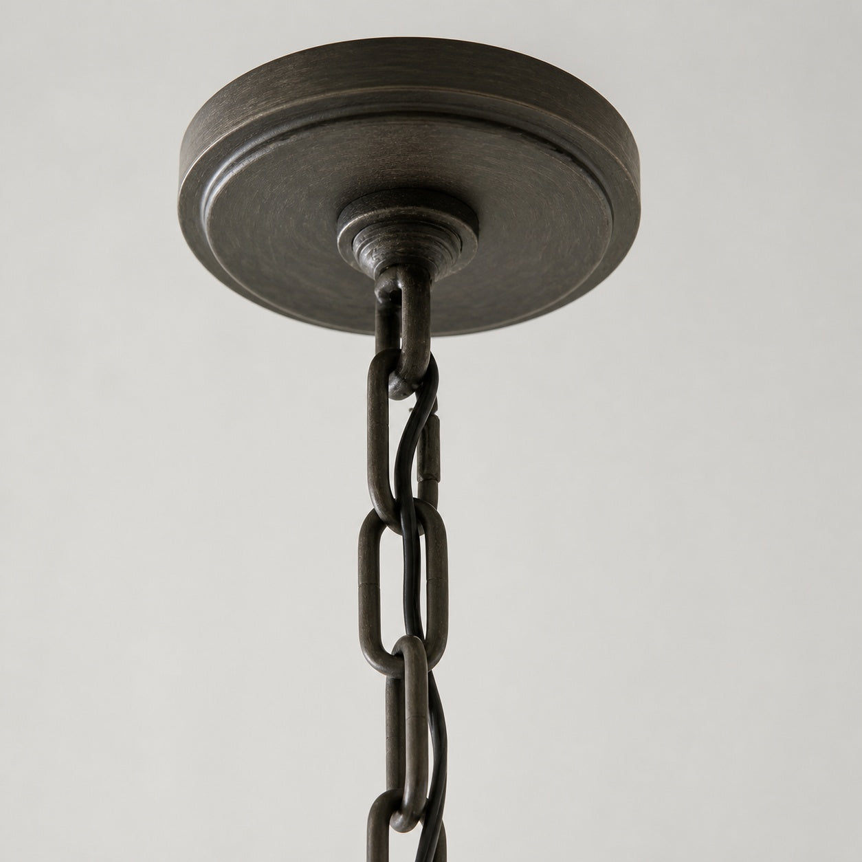 Reticula Modern Round Chandelier – Iron Frame with Open Circular Design for Dining or Entry