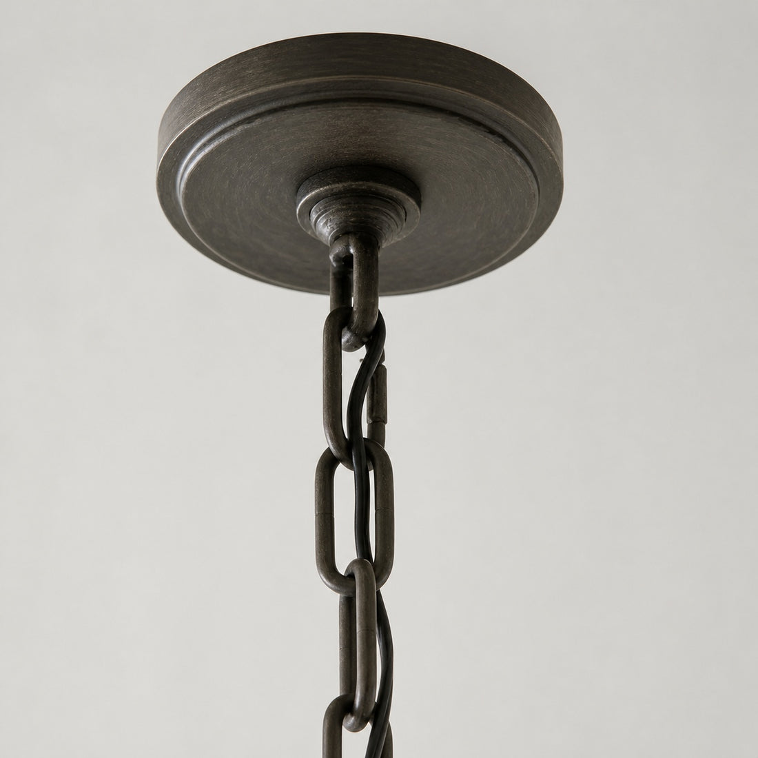 Reticula Modern Round Chandelier – Iron Frame with Open Circular Design for Dining or Entry