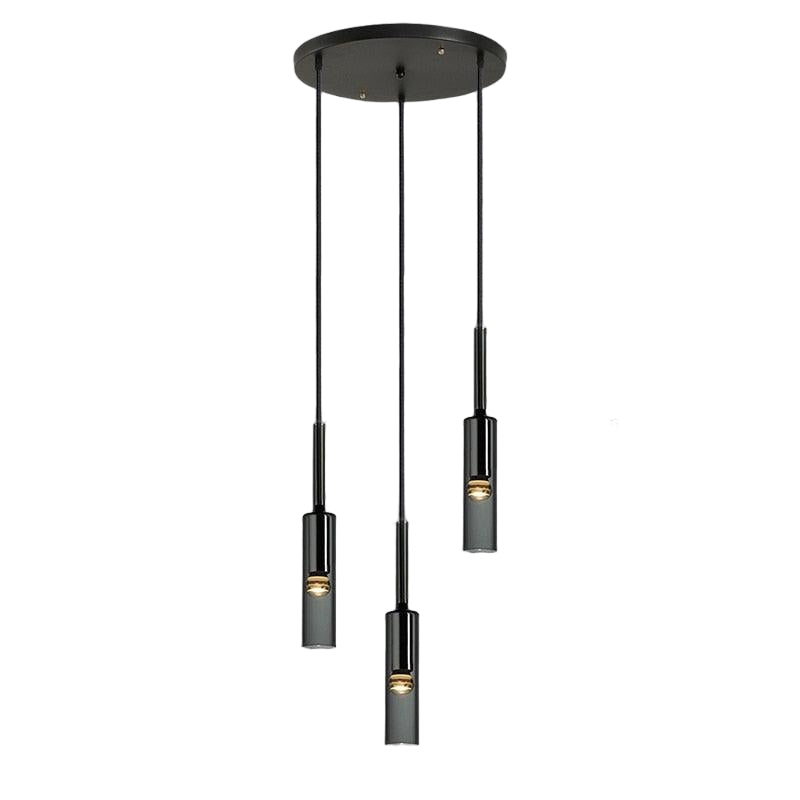 Modern Cylindrical Glass Pendant Light