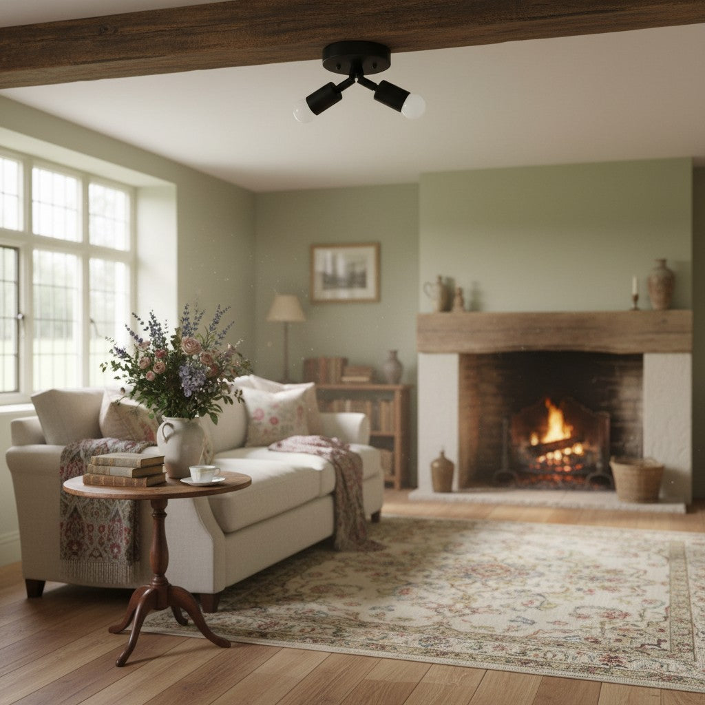 Lumen Art Deco Inspired Ceiling Lamp – Elegant Minimalist Flush Mount for Home Interiors